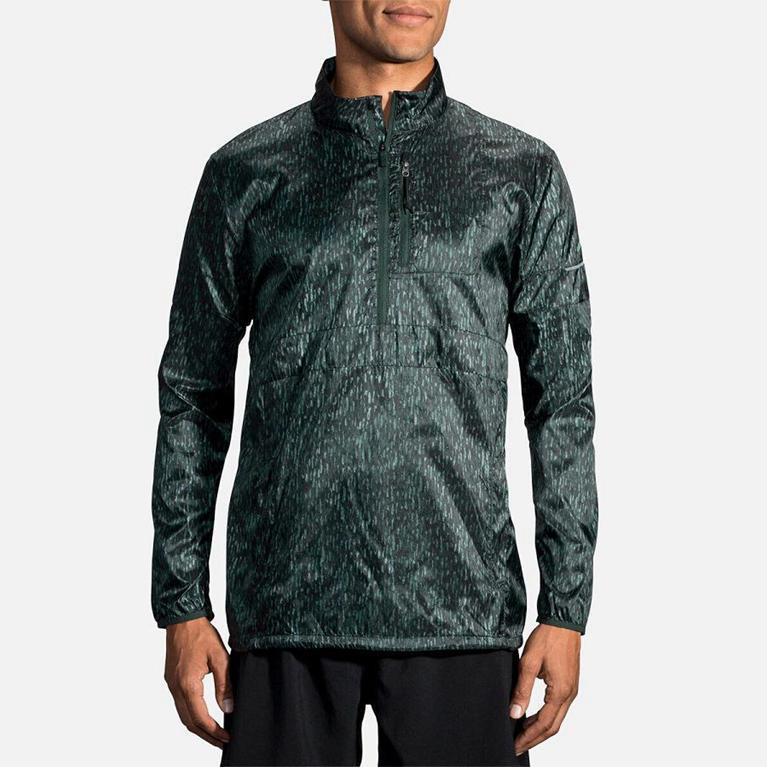 Brooks LSD Pullover Mens Running Jackets - Green - Indonesia (DTAF-43260)